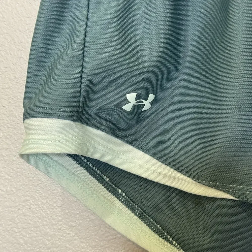 Under Armour Play‎ Up 2.0 Running Training Shorts Womens Size Small Teal Green